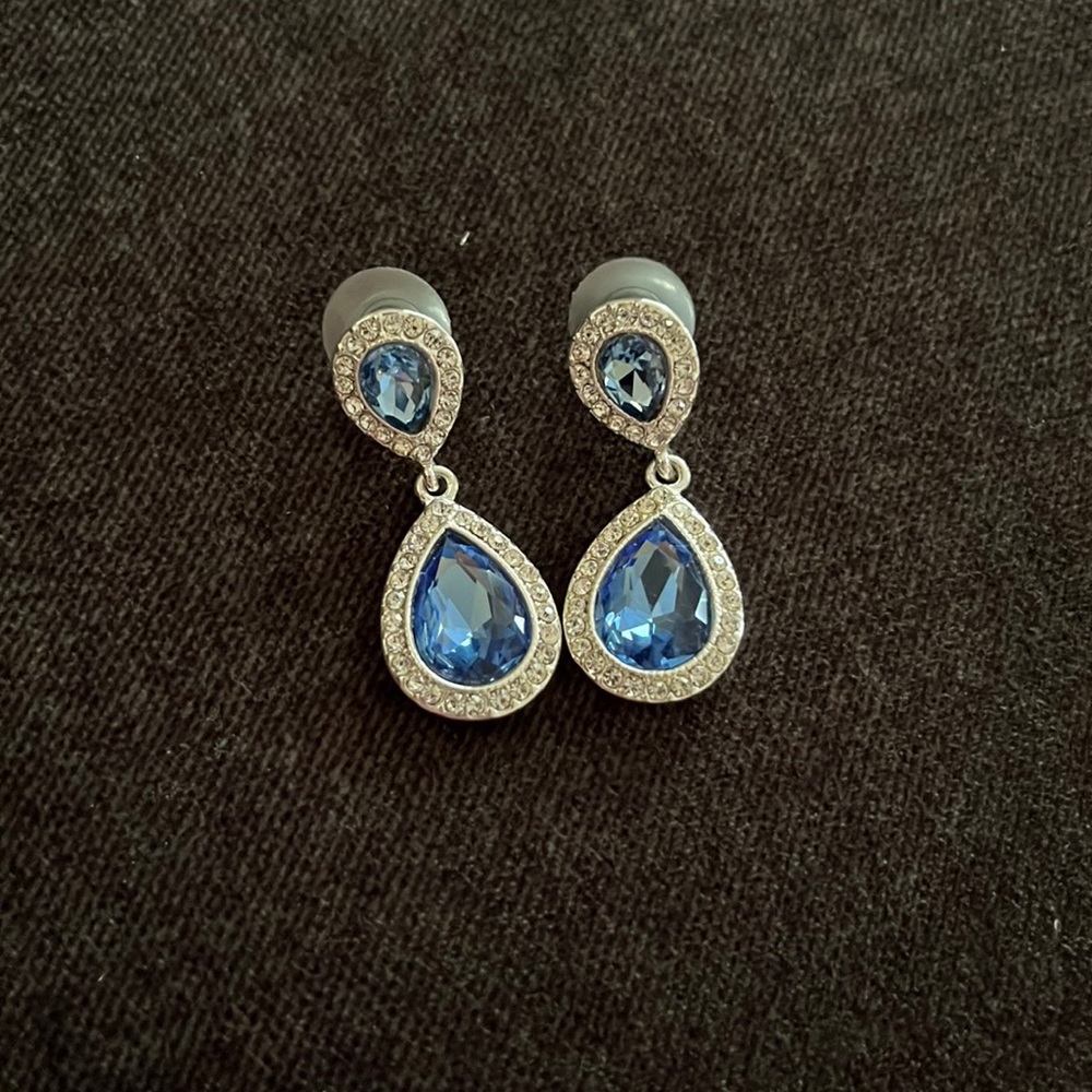 Blue and Silver formal earrings